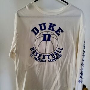 Duke 5x national championship T-shirt white size Large